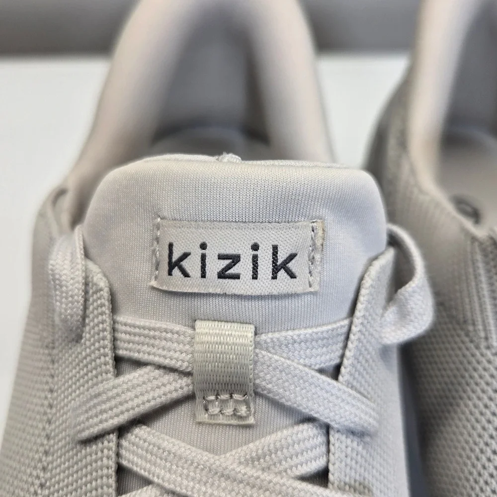 Kizik Athens Sneakers Mens 10 Womens 11.5 Wide Slate Grey Hands Free Step In NIB